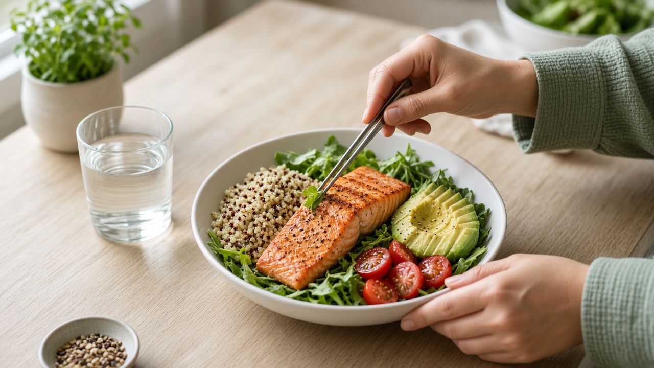Preparing a healthy meal